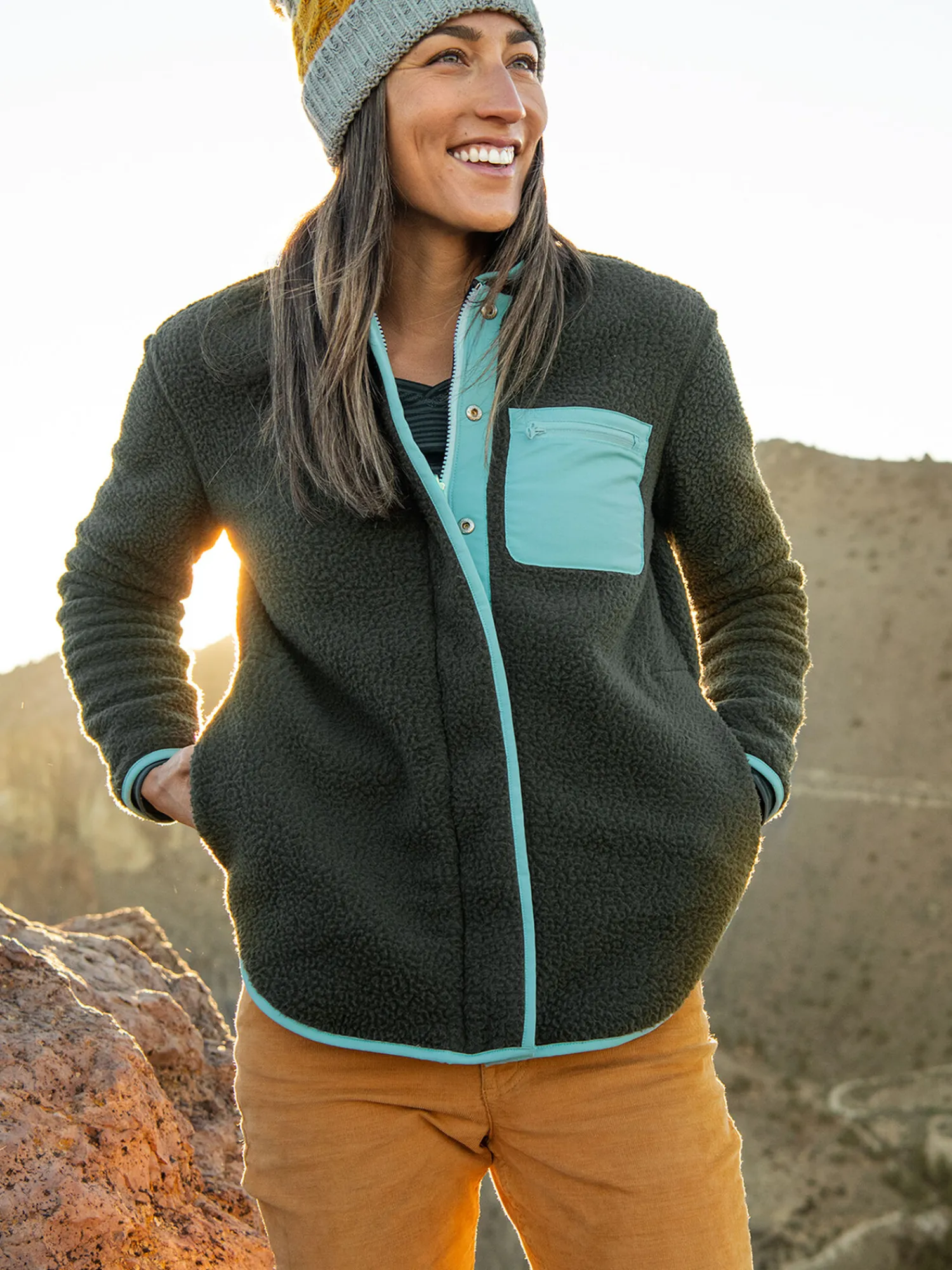 Women Title Nine Hoodies & Sweatshirts>Annapurna Reversible Fleece Jacket