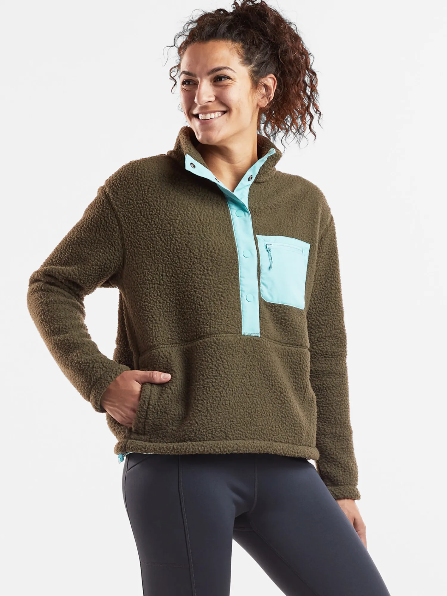 Women Title Nine Hoodies & Sweatshirts>Annapurna Snap Fleece Pullover