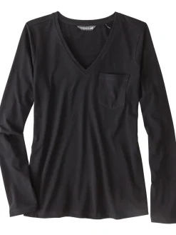 Women Title Nine Long Sleeve Tops>Aviatrix Long Sleeve V Neck Tee