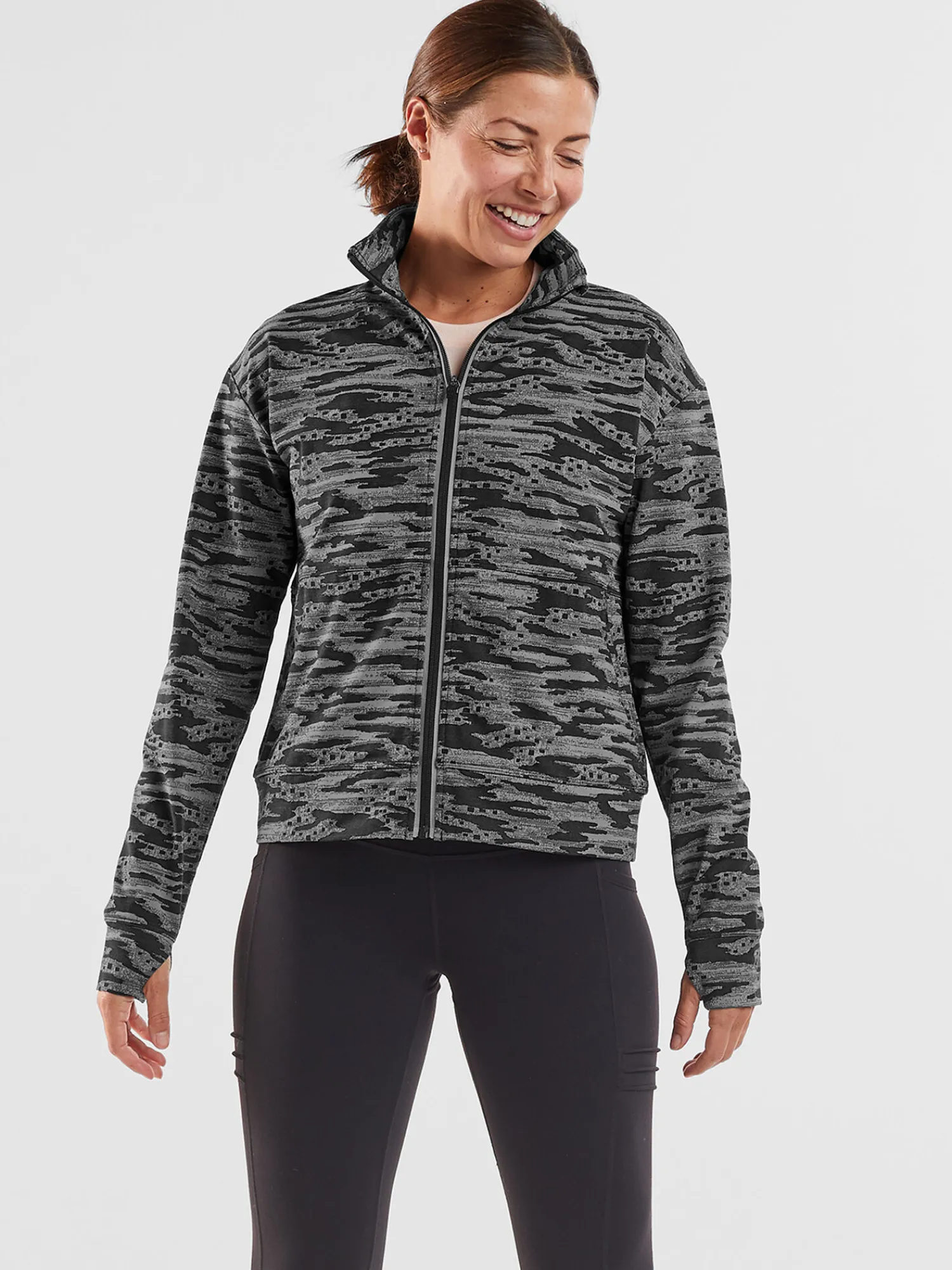 Women Title Nine Hoodies & Sweatshirts>Daily Decathlon Full Zip Jacket - Headlands