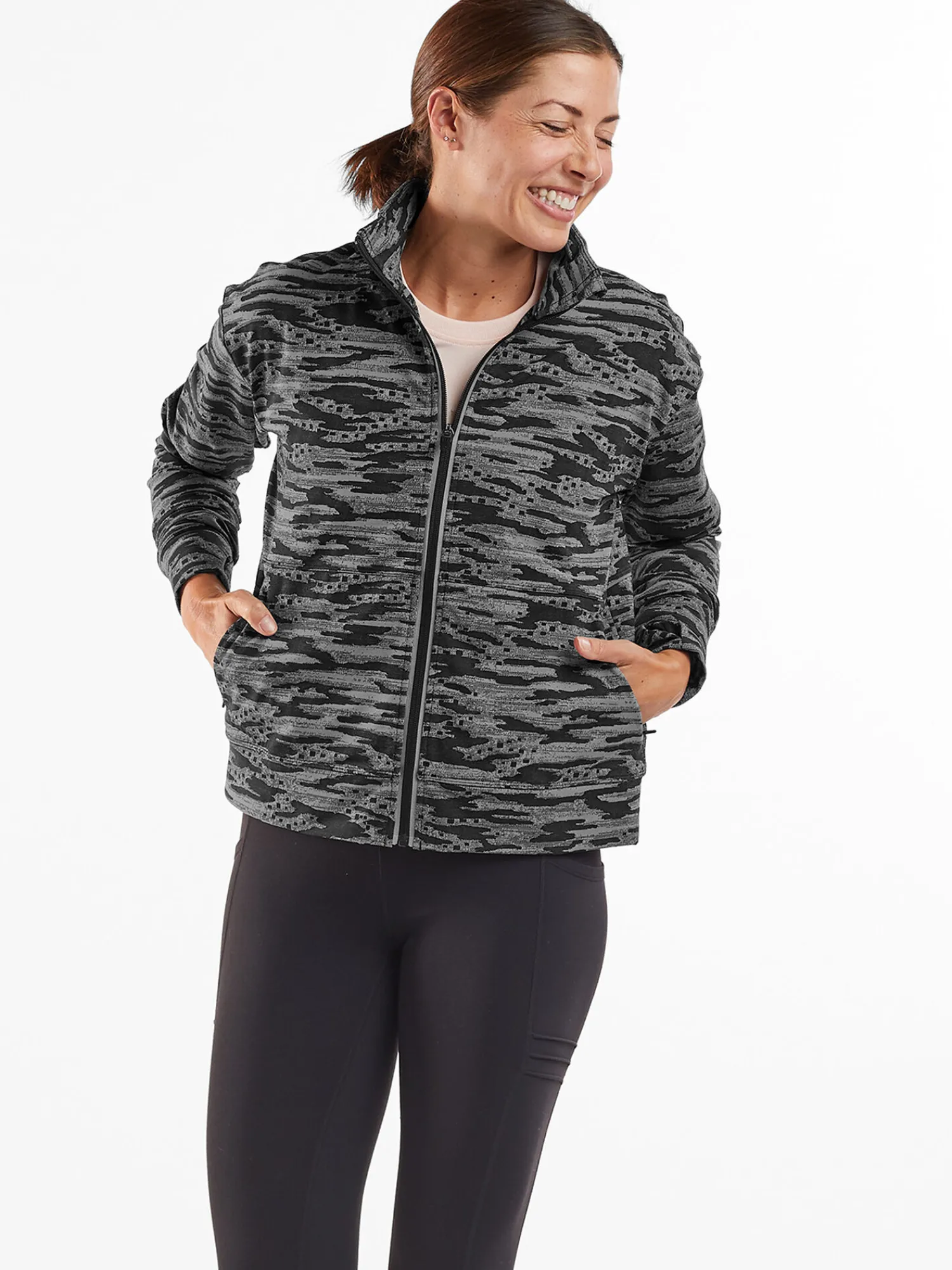 Women Title Nine Hoodies & Sweatshirts>Daily Decathlon Full Zip Jacket - Headlands