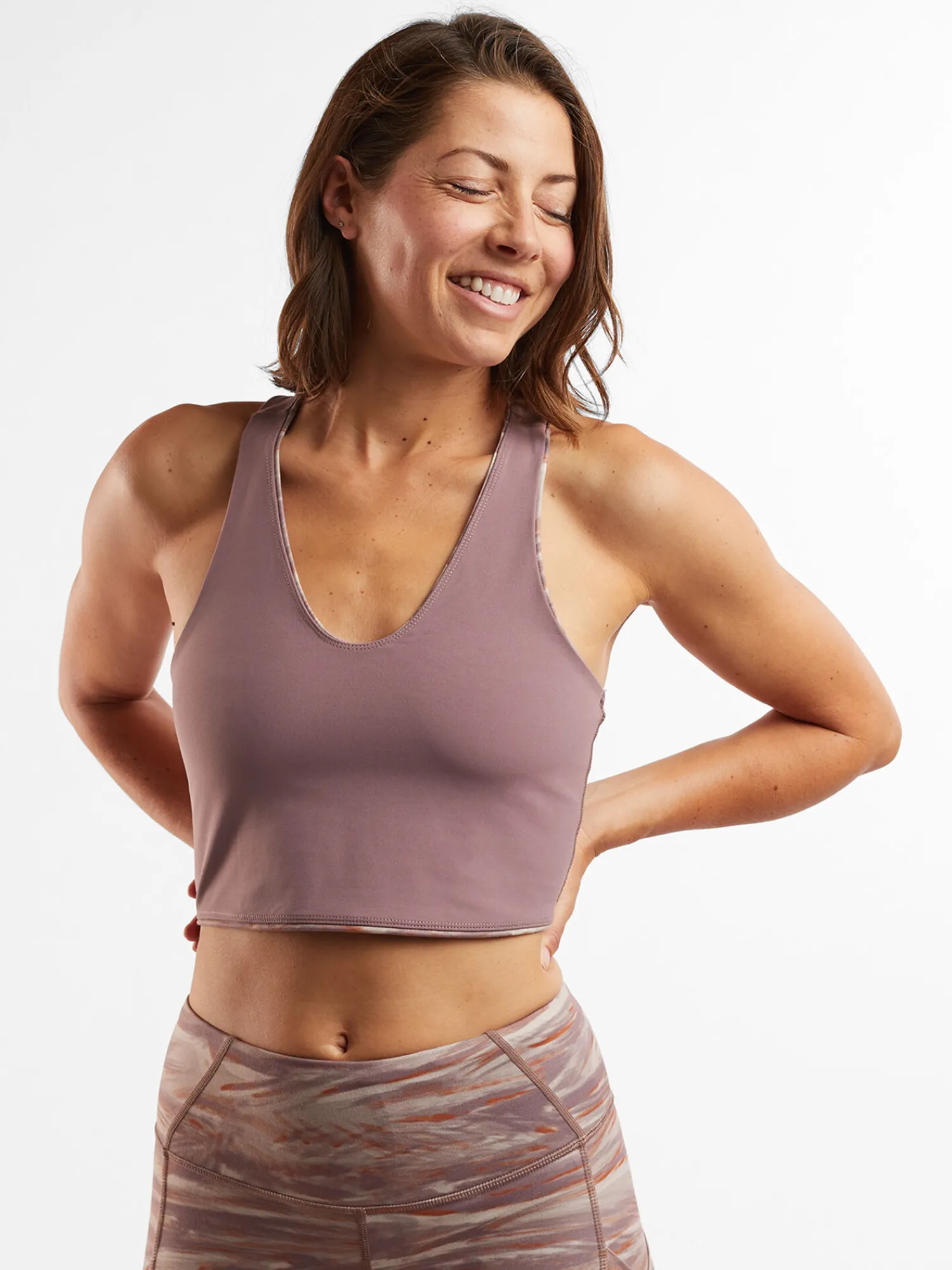 Women Title Nine Sports Bras>Forward Motion Reversible Crop Top