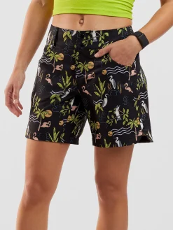 Women Title Nine Bottoms Finder>Gone Wild Rye Mountain Bike Shorts 7"