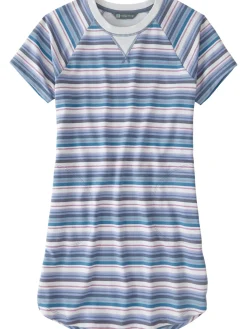 Women Title Nine Dresses>Hideaway Sweatshirt Dress - Horizon Stripe