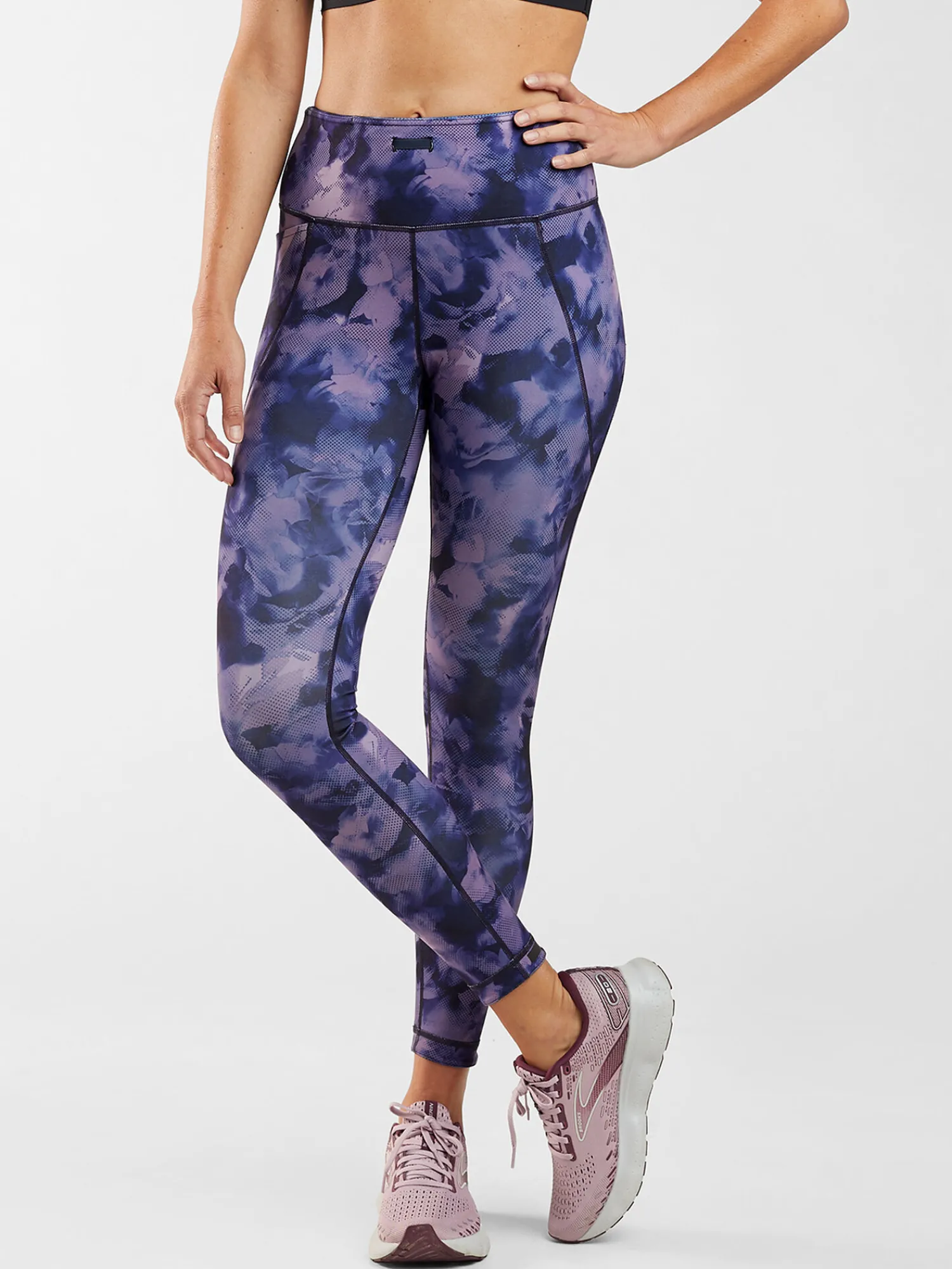 Women Title Nine Bottoms Finder>Mad Dash Reversible 7/8 Running Tights - Aurora