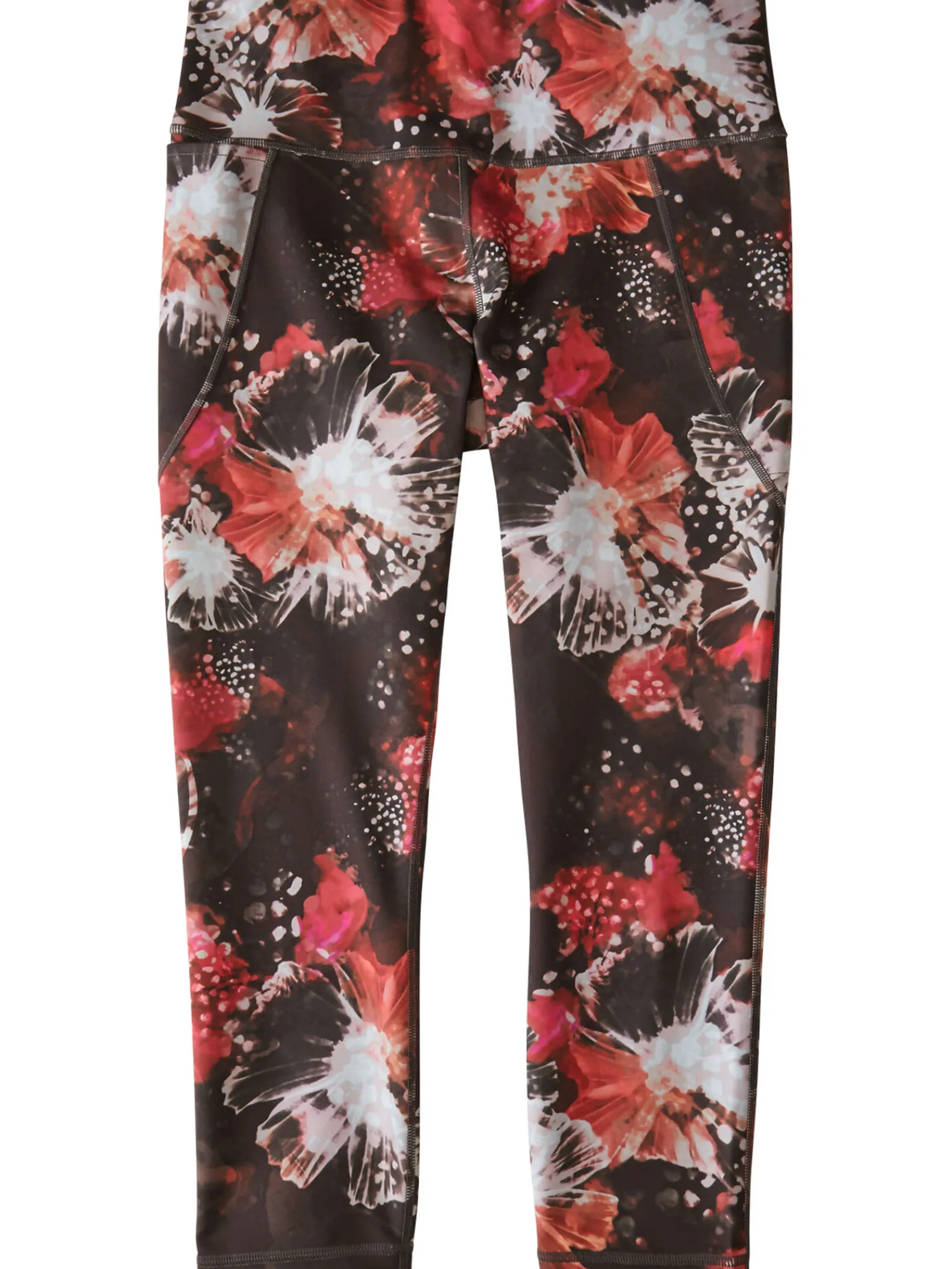 Women Title Nine Bottoms Finder>Mad Dash Reversible Crop Tights - Glacier Meadows