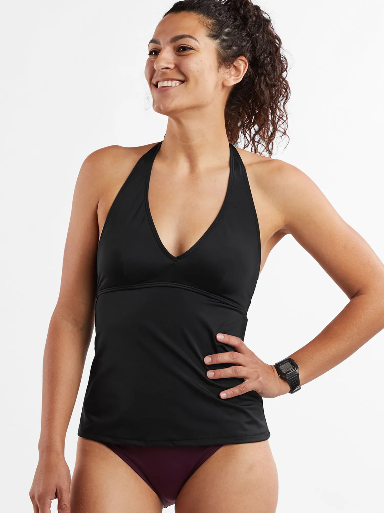 Women Title Nine Tankini Tops>Makai Halter Tankini Top - Solid