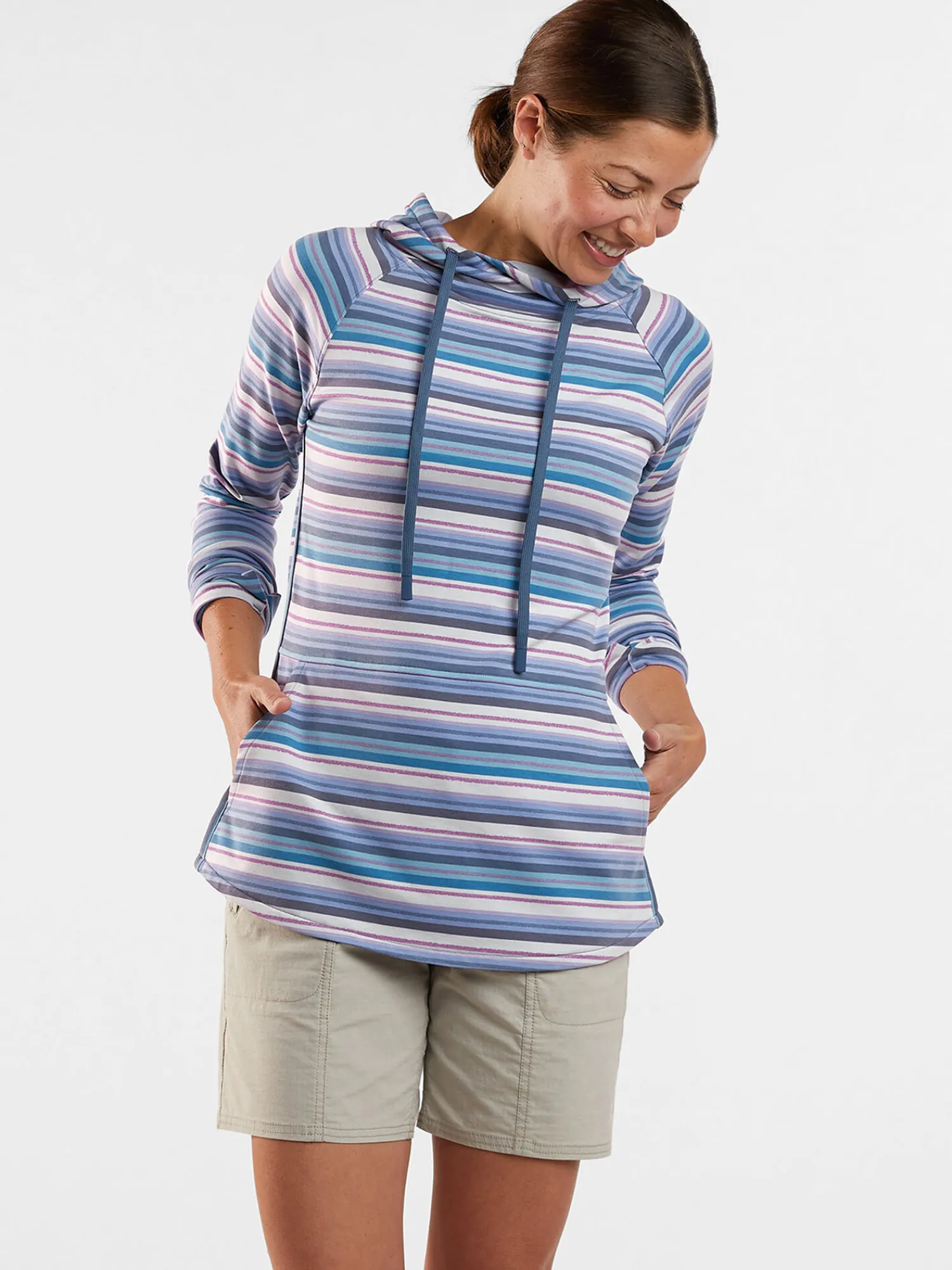 Women Title Nine Hoodies & Sweatshirts>Manresa Hoodie - Horizon Stripe