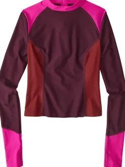 Women Title Nine Solid Swim Tops>Montera Rash Guard - Colorblock