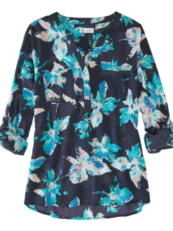 Women Title Nine Swim Cover Ups>Moorea Gauze Long Sleeve Top