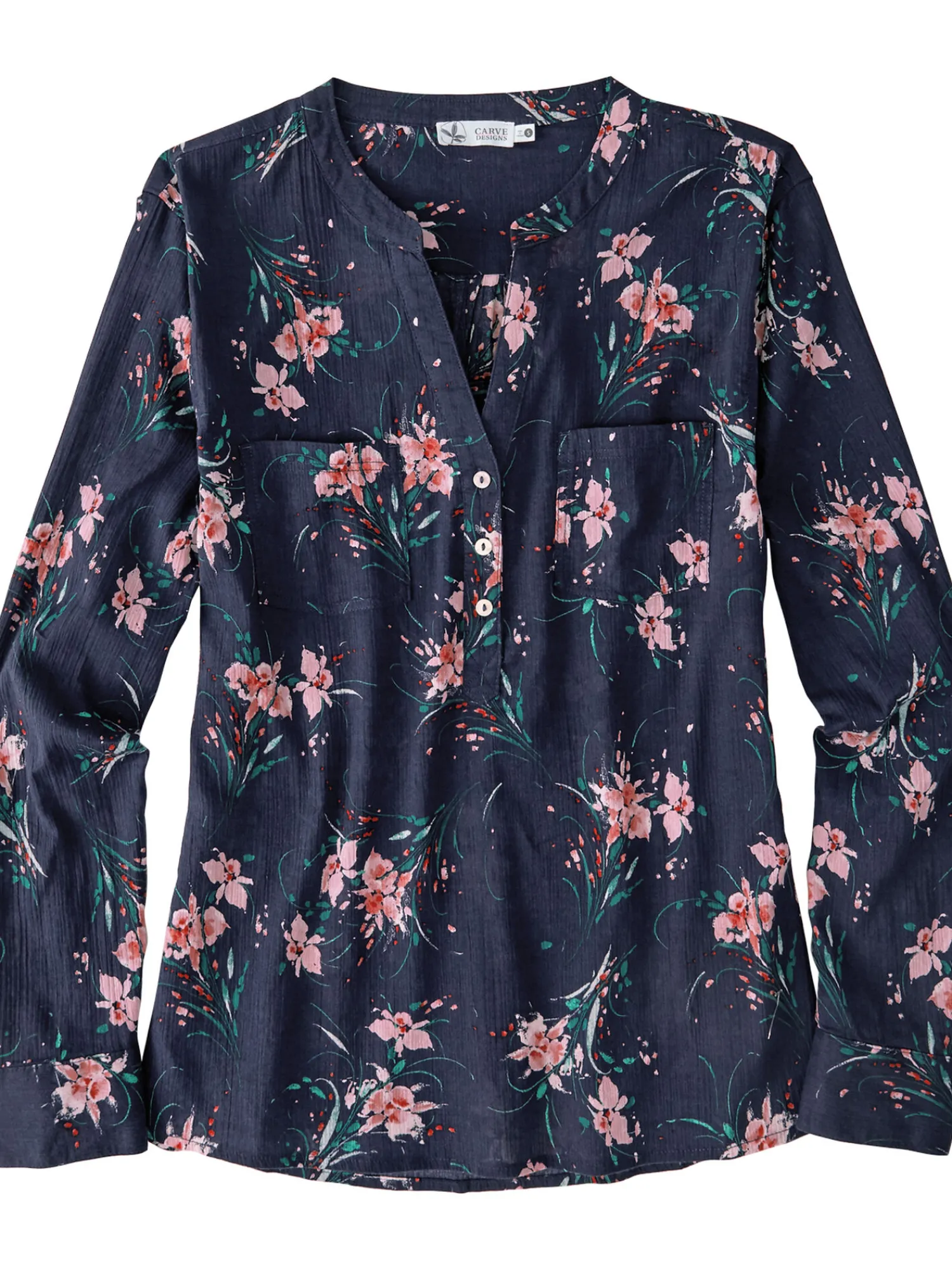 Women Title Nine Swim Cover Ups>Moorea Gauze Long Sleeve Top