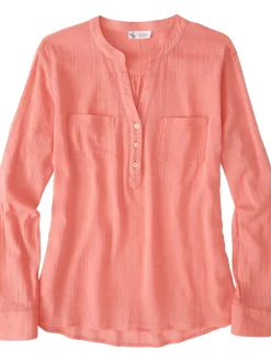 Women Title Nine Long Sleeve Tops>Moorea Gauze Textured Shirt