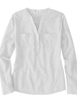 Women Title Nine Long Sleeve Tops>Moorea Gauze Textured Shirt