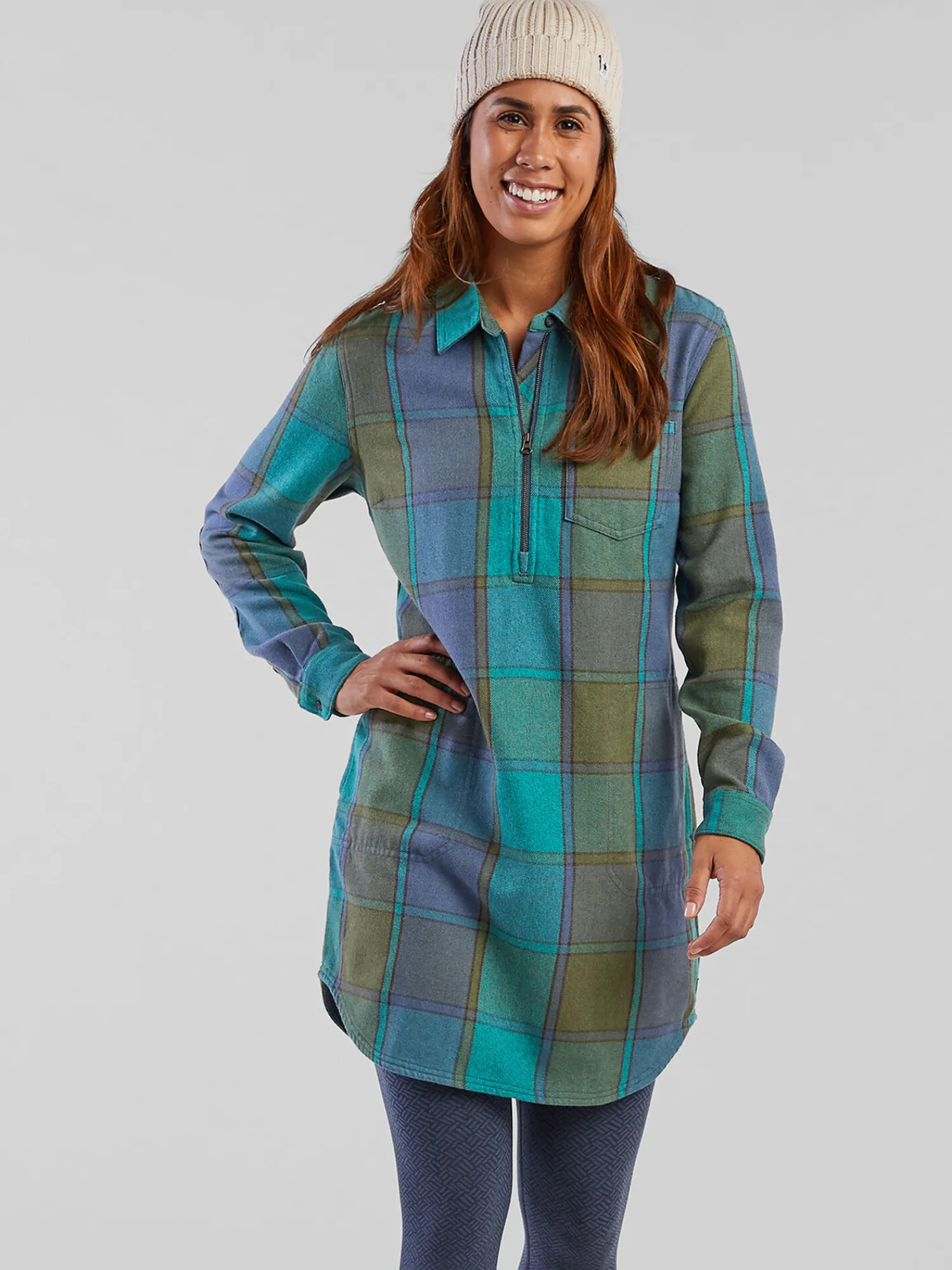 Women Title Nine Dresses>Plaiditude Heavyweight Flannel Shirtdress