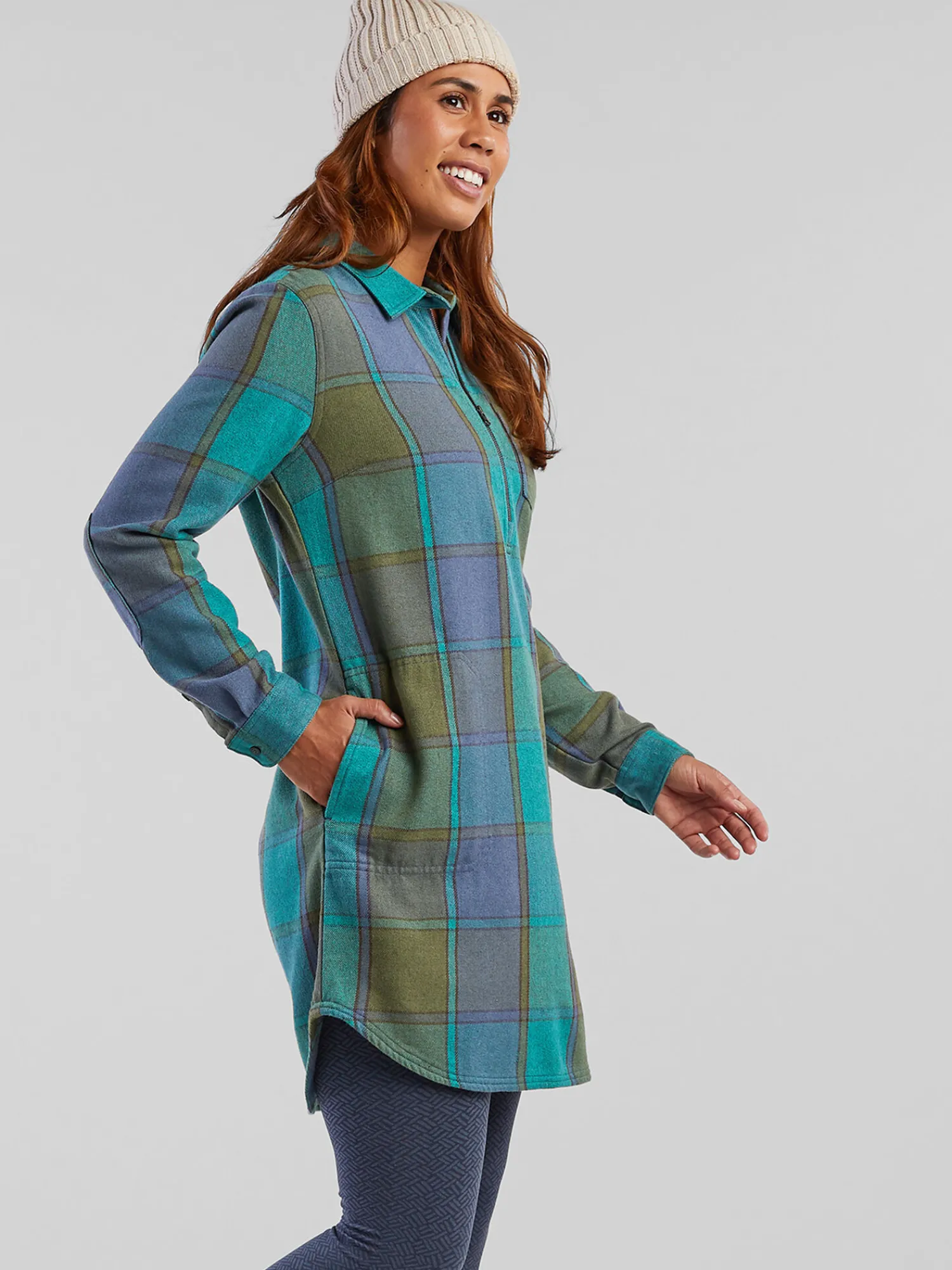 Women Title Nine Dresses>Plaiditude Heavyweight Flannel Shirtdress