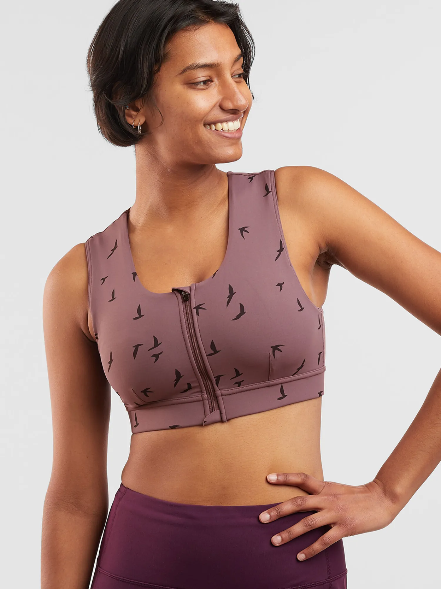 Women Title Nine Sports Bras>Pockito Power 2.0 Zip Front Sports Bra