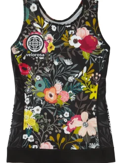Women Title Nine Tank Tops>Ride Relentless Cycling Tank Top - Night Garden