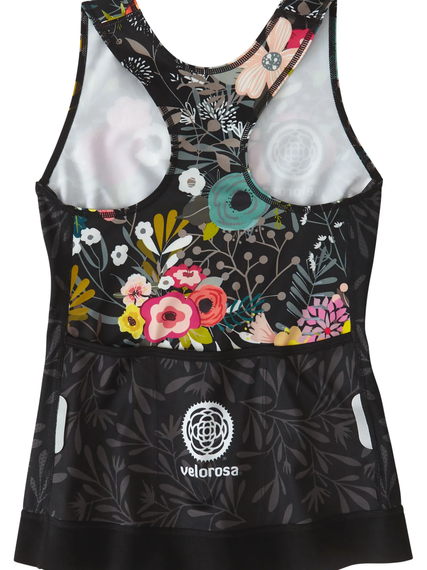 Women Title Nine Tank Tops>Ride Relentless Cycling Tank Top - Night Garden