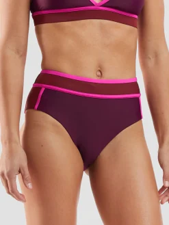 Women Title Nine Bikini Bottoms>Rockaway High Waisted Bikini Bottom - Colorblock