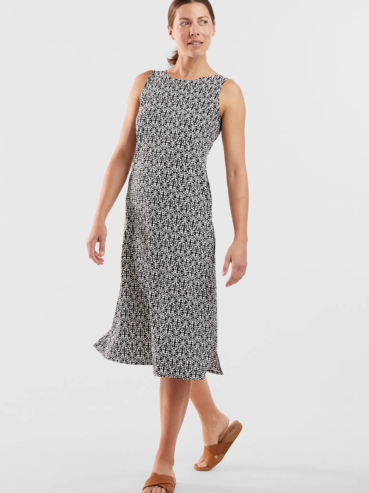 Women Title Nine Upf Clothing>Round Trip Midi Dress - Turkish Delight