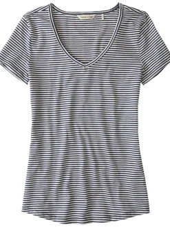 Women Title Nine Short Sleeve Tops>Samba V Neck Tee
