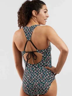 Women Title Nine Swim For A, B & C Cup>Selkie High Neck One Piece Swimsuit - Wild Waves