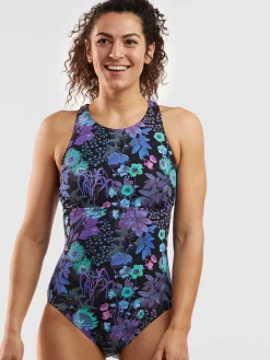 Women Title Nine Swim For A, B & C Cup>Selkie High Neck One Piece Swimsuit - Amazonia