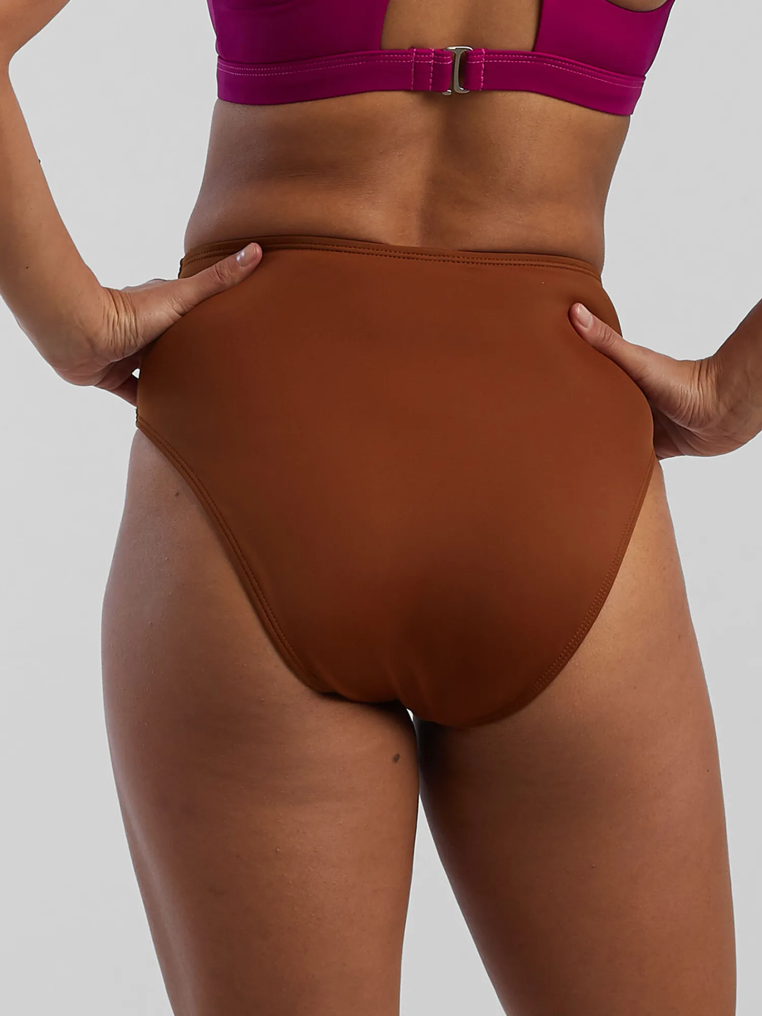 Women Title Nine Bikini Bottoms>Streamline High Waisted Bikini Bottom - Solid