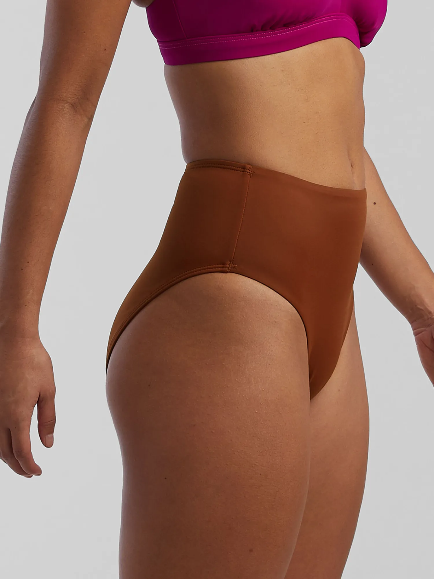 Women Title Nine Bikini Bottoms>Streamline High Waisted Bikini Bottom - Solid