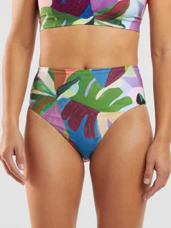 Women Title Nine Bikini Bottoms>Streamline High Waisted Bikini Bottom - Bora Bora