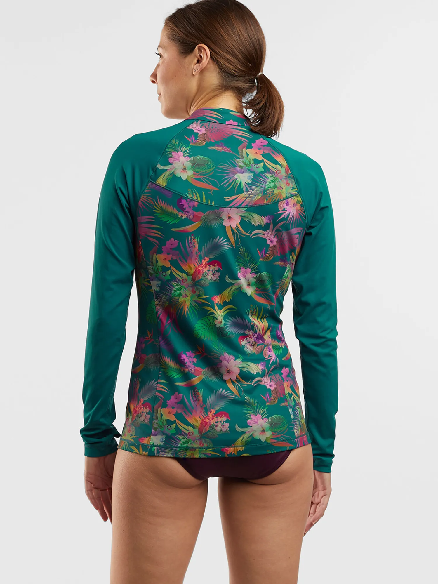 Women Title Nine Rash Guards, Sun Shirts & Swim Shirts>Sunbuster 1/4 Zip Long Sleeve Sun Shirt - Molokai