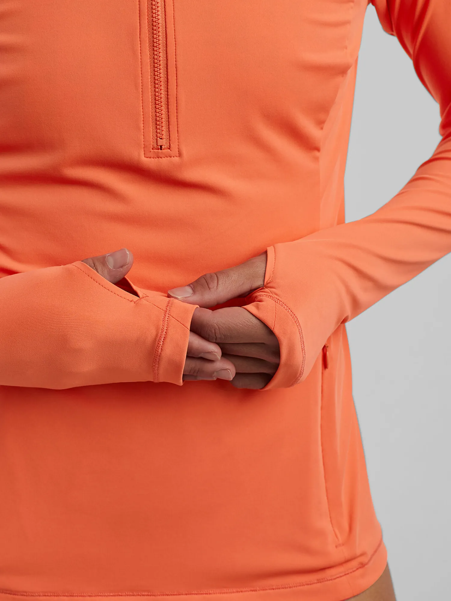 Women Title Nine Rash Guards, Sun Shirts & Swim Shirts>Sunbuster 1/4 Zip Long Sleeve Sun Shirt - Solid