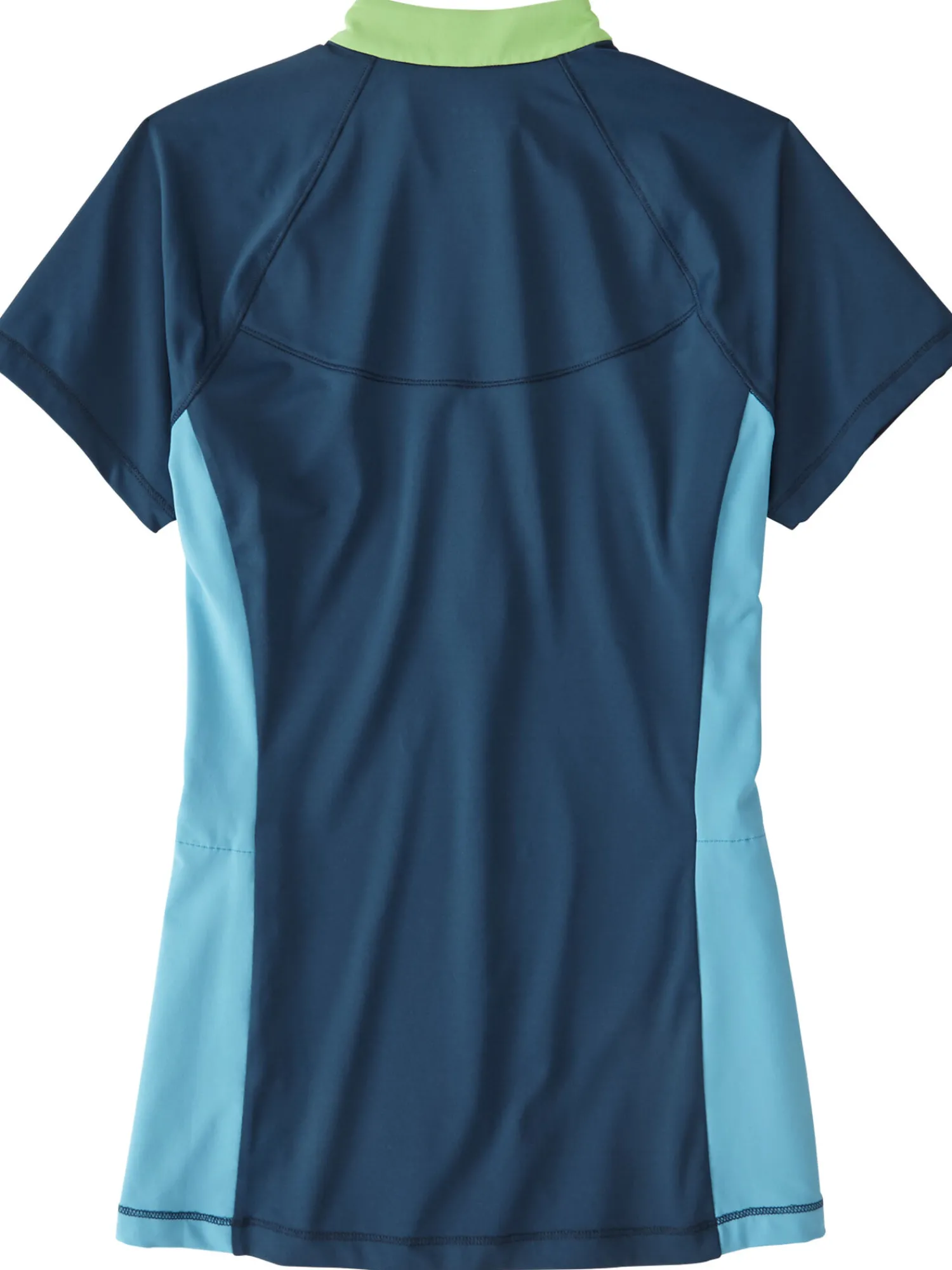 Women Title Nine Rash Guards, Sun Shirts & Swim Shirts>Sunbuster 1/2 Zip Short Sleeve Sun Shirt - Solid