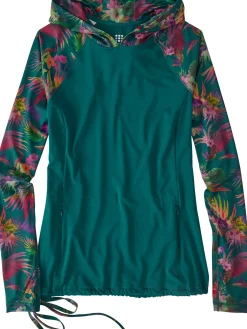 Women Title Nine Rash Guards, Sun Shirts & Swim Shirts>Sunbuster Hoodie Sun Shirt - Molokai