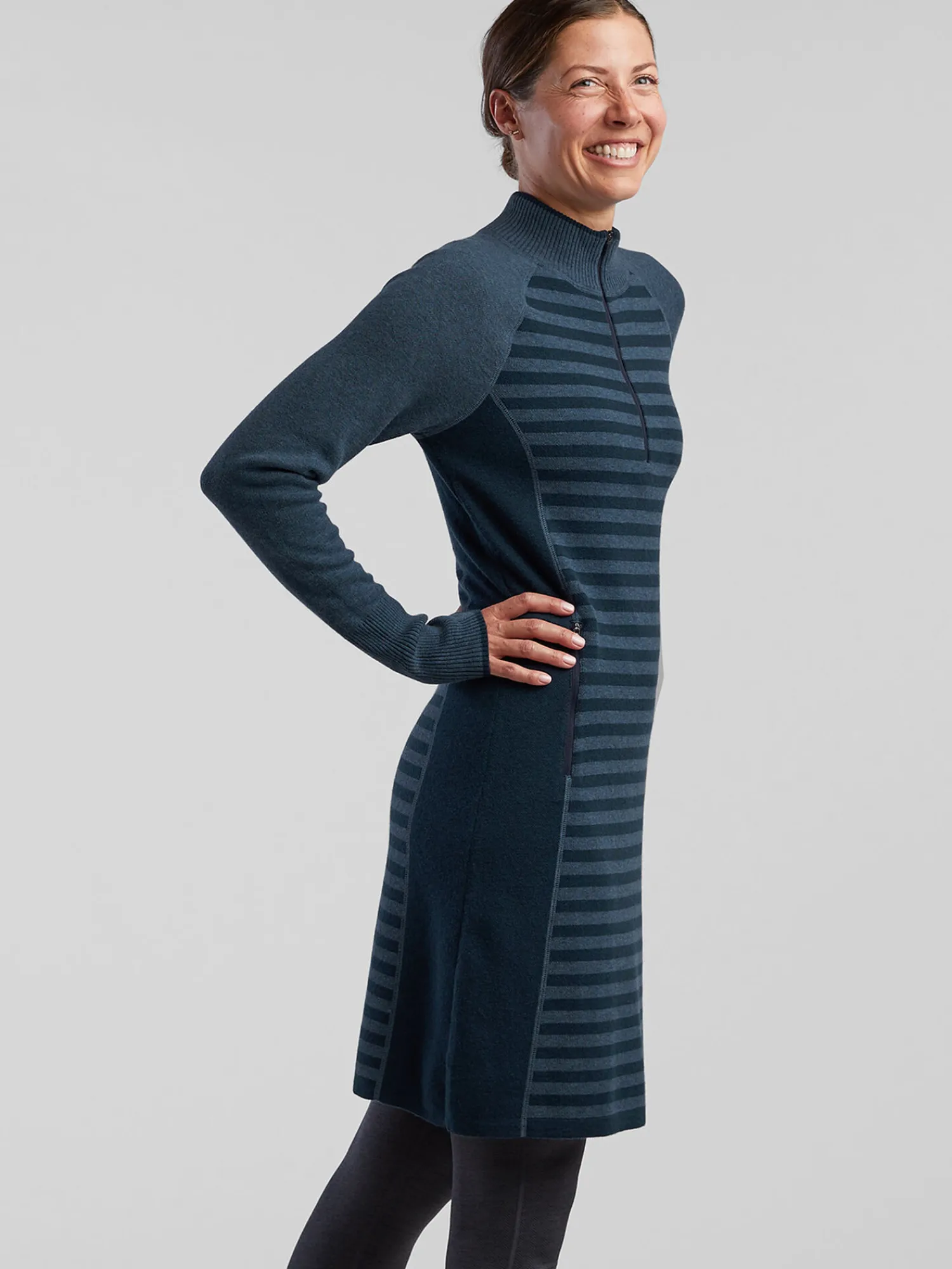 Women Title Nine Dresses>Super Power 1/4 Zip Dress - Colorblock