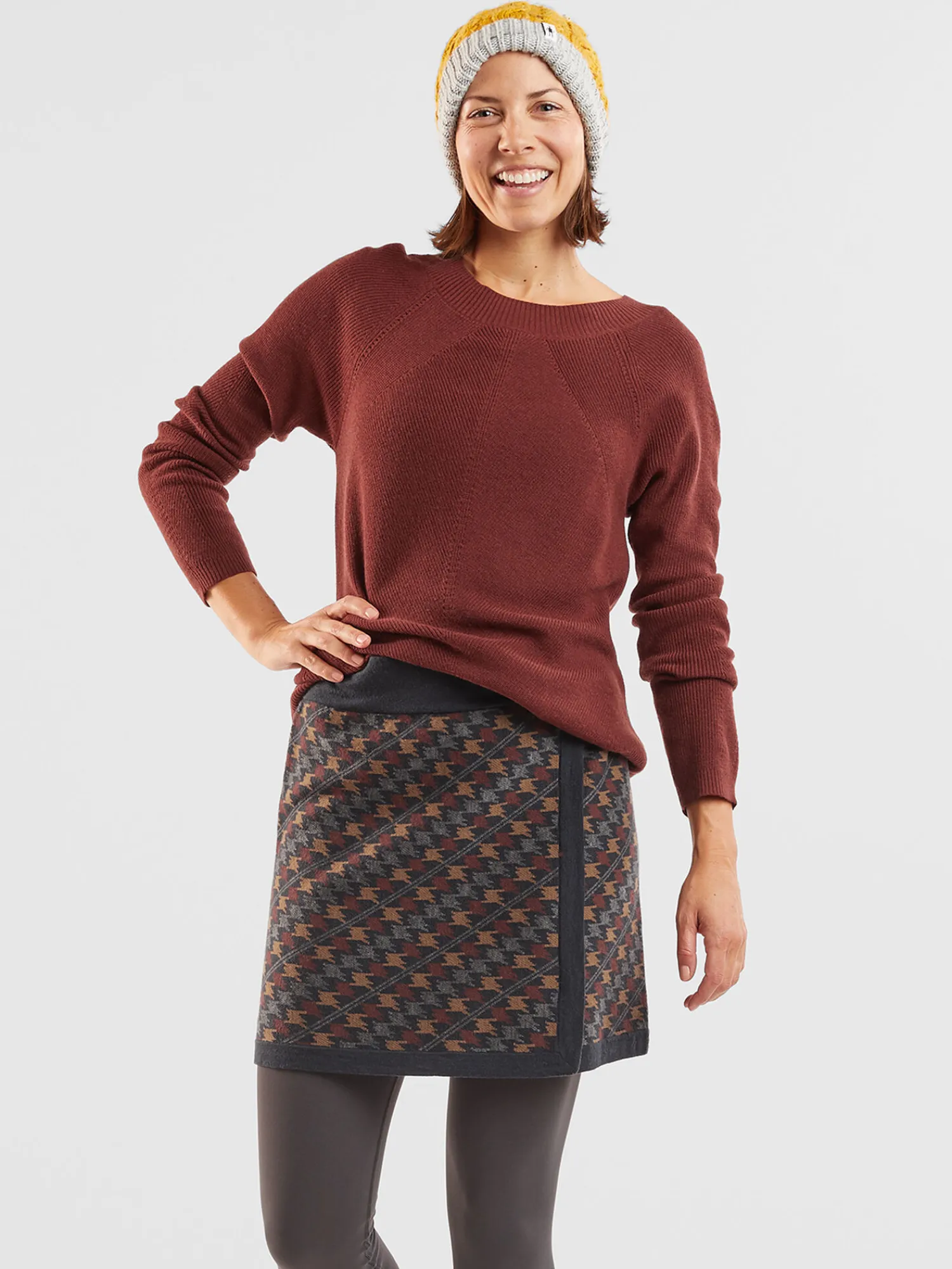 Women Title Nine Skirts>That's A Wrap Skirt - Houndstooth