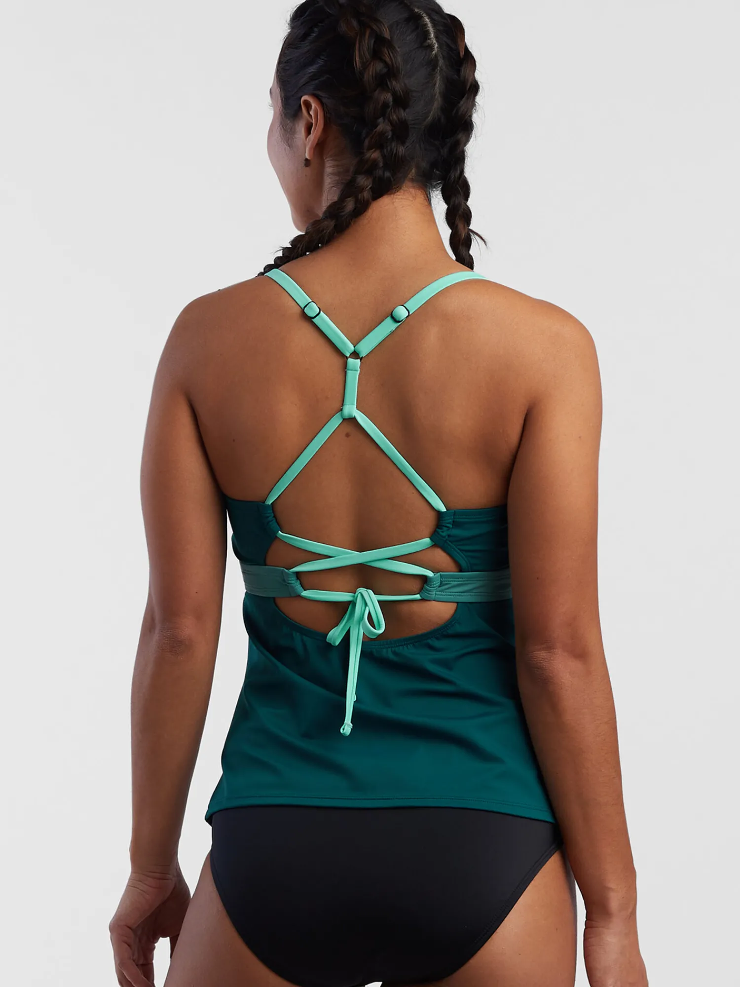 Women Title Nine Tankini Tops>Tidal Rave Underwire Tankini Top - Colorblock